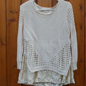Entro layered lace sweater
